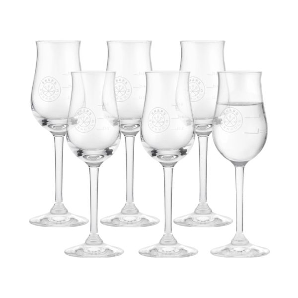 Snapseglas-sæt med 6 glas fra Snaps Bornholm